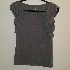 Ruffle Grey NY&Co Sleeveless Shirt